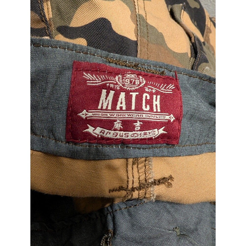 Match Matchstick Men's Camo Cargo Pants Small 29 Drawstring Utility